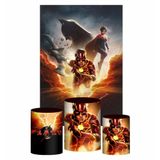 Kit Casado The Flash Trio Capa Cilindro Retangular Tecido