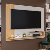 Painel Para Tv Até 50&#39;&#39; Com Prateleira E Nicho Dunas Permobili Off White/nature Off White/nature