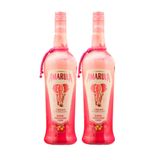 Kit 2 Garrafas Licor Africano Amarula Raspberry E Chocolate