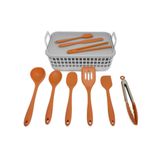 Kit De Utensílios De Cozinha Com Cesto 10 Peças Lj - Oikos