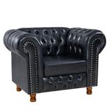 Poltrona Chesterfield Vittorio Via Encanto Courano Preto