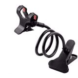 Suporte De Celular/mesa/escritório-articulado Universal Cama Garra Preto