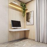 Mesa Suspensa Home Office Cor:branco