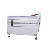 Cama Box + Colchão Castor Com Massageador Solteiro Niponpedic One Face Pocket 88x188x60cm