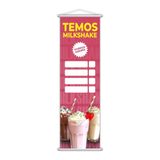 Banner Temos Milkshake Diversos Sabores Preço 100x30cm