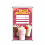 Banner Temos Milkshake Diversos Sabores Preço 60x40cm