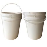 Balde Para Produtos De Limpeza Líquidos 20l Alça Plástica Com Tampa 2 Pçs