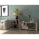 Kit Estante Multiuso Moderno Simples Reforçada De Qualidade E Aparador 3 Nichos Minimalista Reforçad