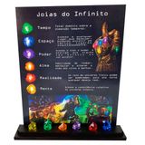 Quadro Vingadores + Expositor Joias do Infinito Thanos