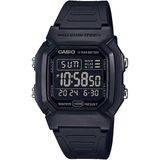 Relógio de quartzo masculino Casio com alça de resina, preto, 17 (Modelo: W-800H-1BVCF)