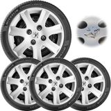 4x Calota Peugeot 206 207 208 Aro 14 Com Emblema Boton 867cb