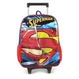 Mochila Infantil De Rodinhas Superman Vermelha - Luxcel