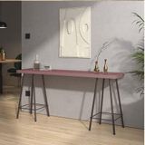 Mesa Aparador Buffet Balcão Pam 170cm Industrial Ferro Marrom Rosa - Ahazzo Móveis