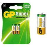 Bateria Gp Super Lr1 Tipo N 1,5v Cartela C/2 Pilhas