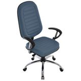 Cadeira Para Escritório Presidente Gomada Linha Blenda Azul