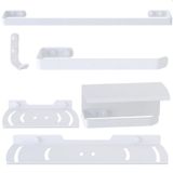 Kit Acessórios Para Banheiro Branco 6 Peças Zmt