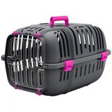 Caixa Para Transporte De Cães E Gatos Jet 10 Cor Rosa