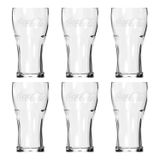 Jogo 6 Copos Em Vidro 470ml Linha Contour Coca Cola Cristal