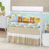 Kit Americano Berço Baby Zoo Estampado 10 Peças Bebe Luxuoso