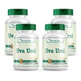 Uva-ursi Cápsulas De 500mg Kit 4 Frascos 100% Natural