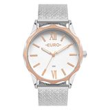 Relógio Euro Feminino Eu2036ytz/4k Brilho Mesh Bicolor