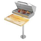 Churrasqueira Náutica Para Lancha Barco Aço Inox Mesa Apoio