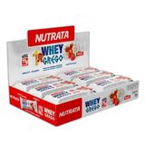 Barra Whey Grego Morango Com Chantily Nutrata-dp Com 12 Unid