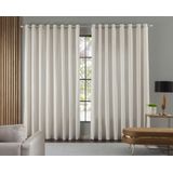 Cortina Para Sala E Quarto Madras 6,00x2,80 Ilhos Bege