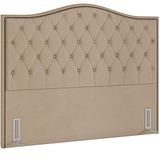 Cabeceira Cama Box Casal Queen 160 Cm P05 Grécia Veludo Bege