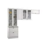 Cozinha Compacta Americana 3 Peças (2 Armários + 1 Paneleiro) Cpt11 Branco - Henn