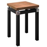 Mesa Lateral De Canto Malva Estilo Industrial 41cm Bp Nature Preto - Abmaza