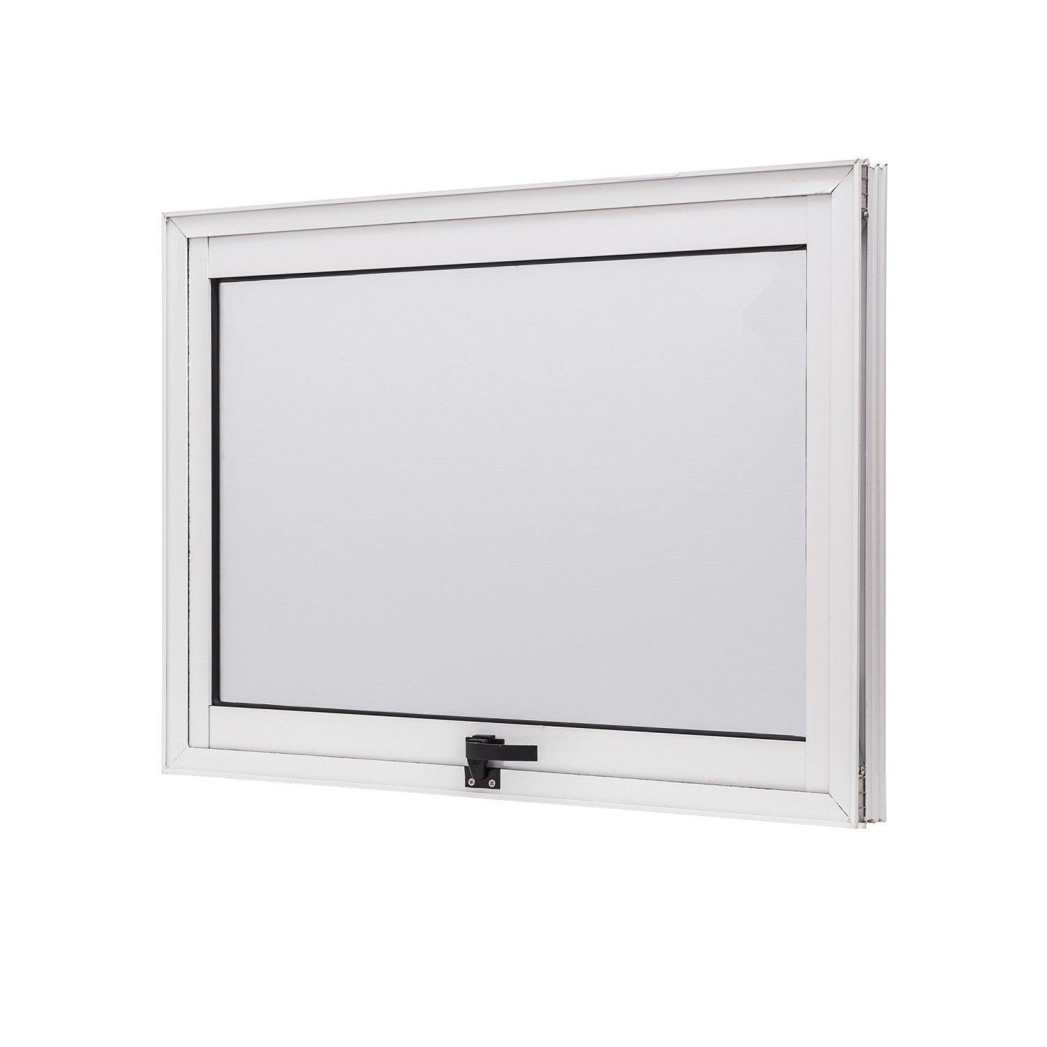 Janela De Aluminio Maxim-ar 60x60cm Vidro Boreal Cristal Ramassol Branco