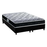 Cama Box Queen: Colchão Anatômico Probel D33/ep Advanced Tech1500 + Base Crc Suede Black(158x198)