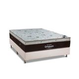 Cama Box Casal: Colchão Molas Superpocket Ensacadas Ortobom Sleep King + Box Suede White(138x188)