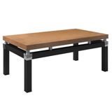 Mesa De Centro Decorativa Para Sala De Estar Malva Estilo Industrial Bp Nature Preto - Abmaza