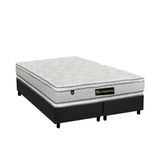 Cama Box King: Colchão Molas Ensacadas Luckspuma Masterpocket Lucksfaction Plus + Base Gray(193x203)