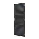 Porta De Aluminio 210x80cm Batente 4cm Ultra Ramassol Preto