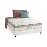 Cama Box Casal: Colchão Molas Anjos Masterpocket Ensacadas King Best + Base Branco(138x188)