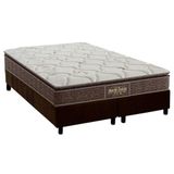Cama Box Queen: Colchão Ortopédico Probel Guarda Costas Extra Firme + Base Crc Suede Brown(158x198)