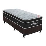 Cama Box Solteiro: Colchão Molas Ensacadas Ortobom Superpocket Elegant + Base Black(88x188)