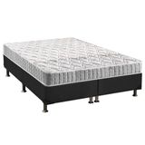 Cama Box Queen: Colchão Espuma D33 Anjos Orthosono + Base Crc Suede Gray(158x198)