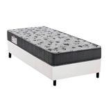 Cama Box Solteiro: Colchão Espuma Ortobom D33/ep Anatômico Fort Tech Iso 100 + Base White(78x188)