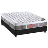 Cama Box Casal Colchão Molas Pocket Ensacadas Castor Gold Star Light Stress Plush+base Gray(138x188)