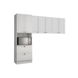 Cozinha Compacta Americana 3 Peças (2 Armários + 1 Paneleiro) Cpt08 Branco - Henn