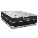 Cama Box Viúva: Colchão Molas Bonnel Probel Prodormir Sleep + Base Crc Suede Black(128x188)