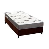 Cama Box Solteiro: Colchão Espuma Ortobom D33 Light Saúde + Base Crc Suede Brown(88x188)