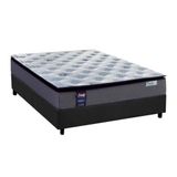 Cama Box Casal: Colchão Molas Ensacadas Plumatex Masterpocket Starck + Base Crc Suede Gray(138x188)