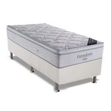 Cama Box Solteiro: Colchão Molas Ensacadas Ortobom Superpocket Freedom + Base White(88x188)