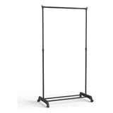 Arara De Roupa Extensível 2 Alturas 160-96x80x42cm Com Rodas