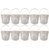 Balde P Produtos De Limpeza Líq 2.2l Transp C Tampa 10 Pçs